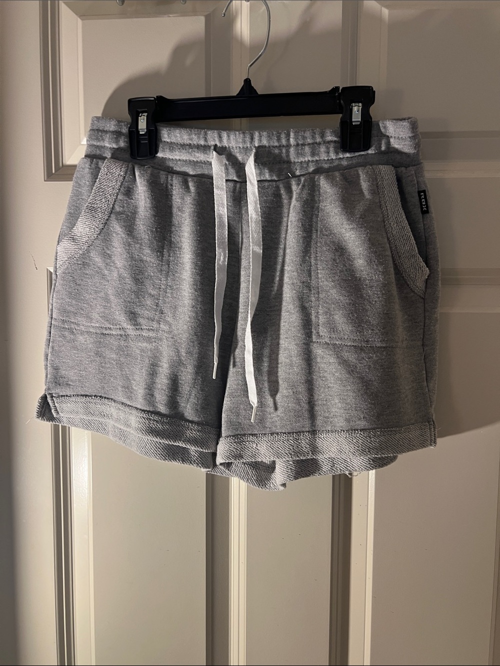RBX Light Gray Terry Drawstring Athletic Shorts